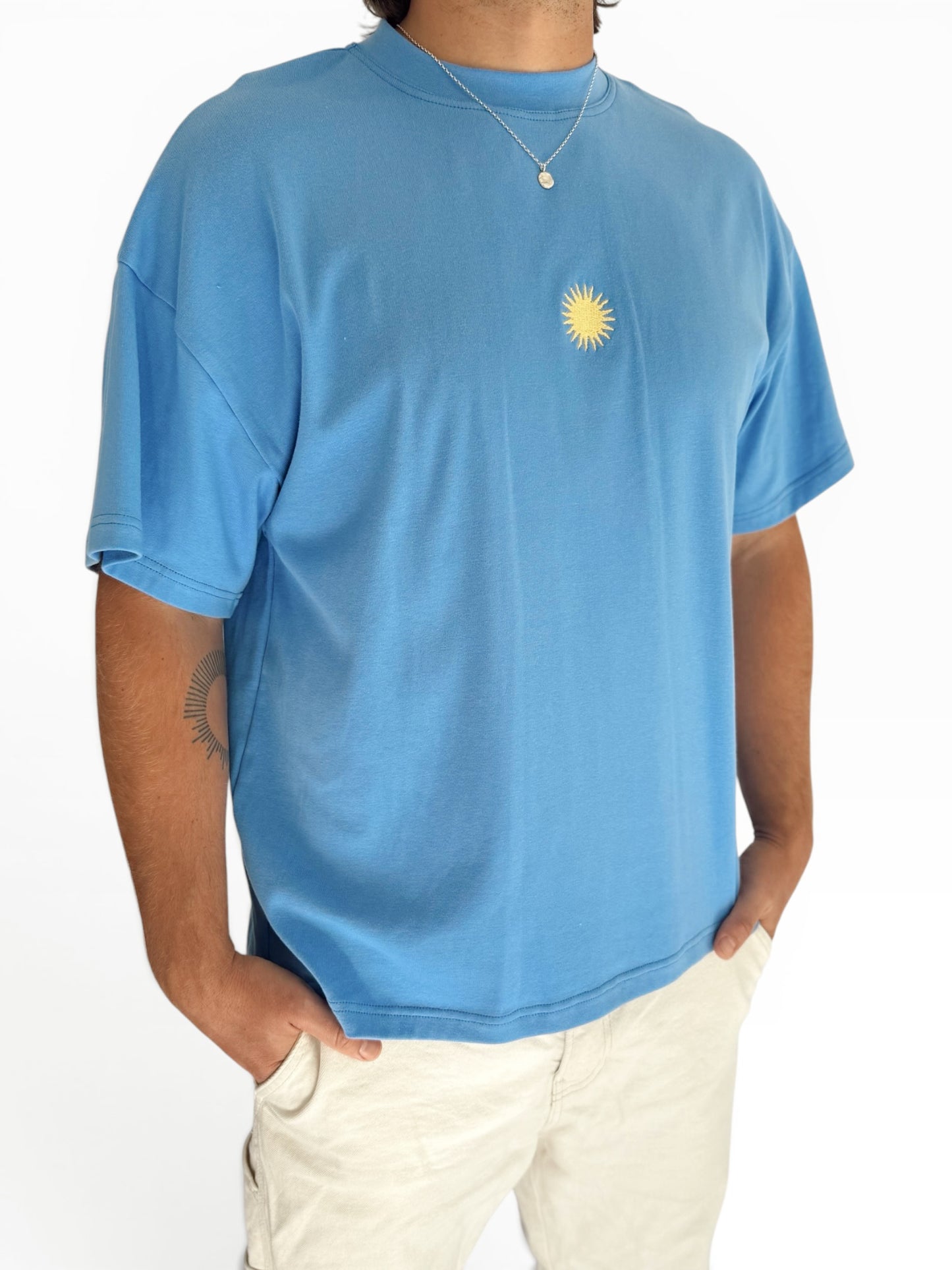 Unisex Sunburst Short Tee (Blue)