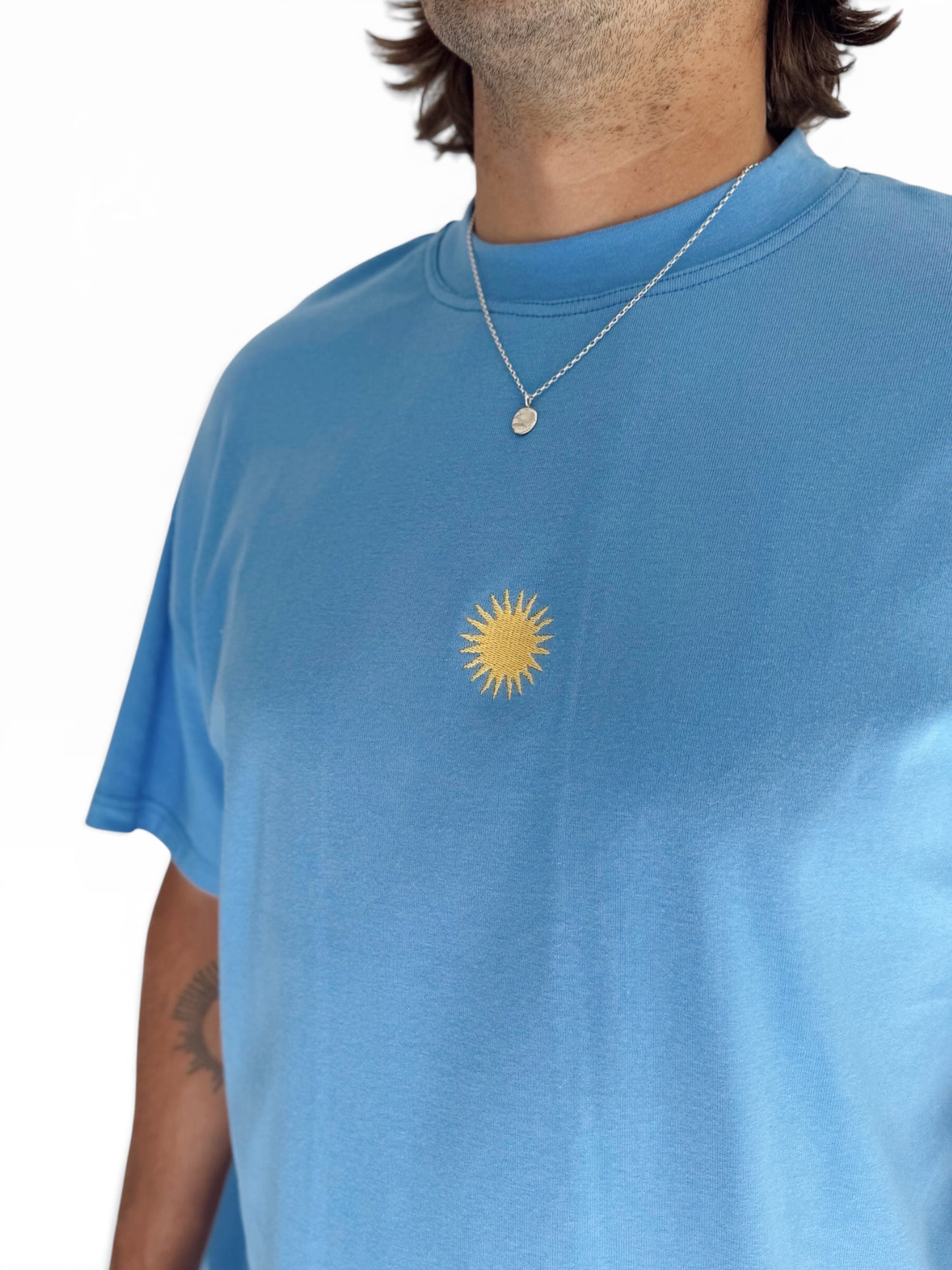 Unisex Sunburst Short Tee (Blue)