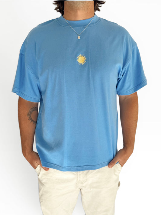 Unisex Sunburst Short Tee (Blue)