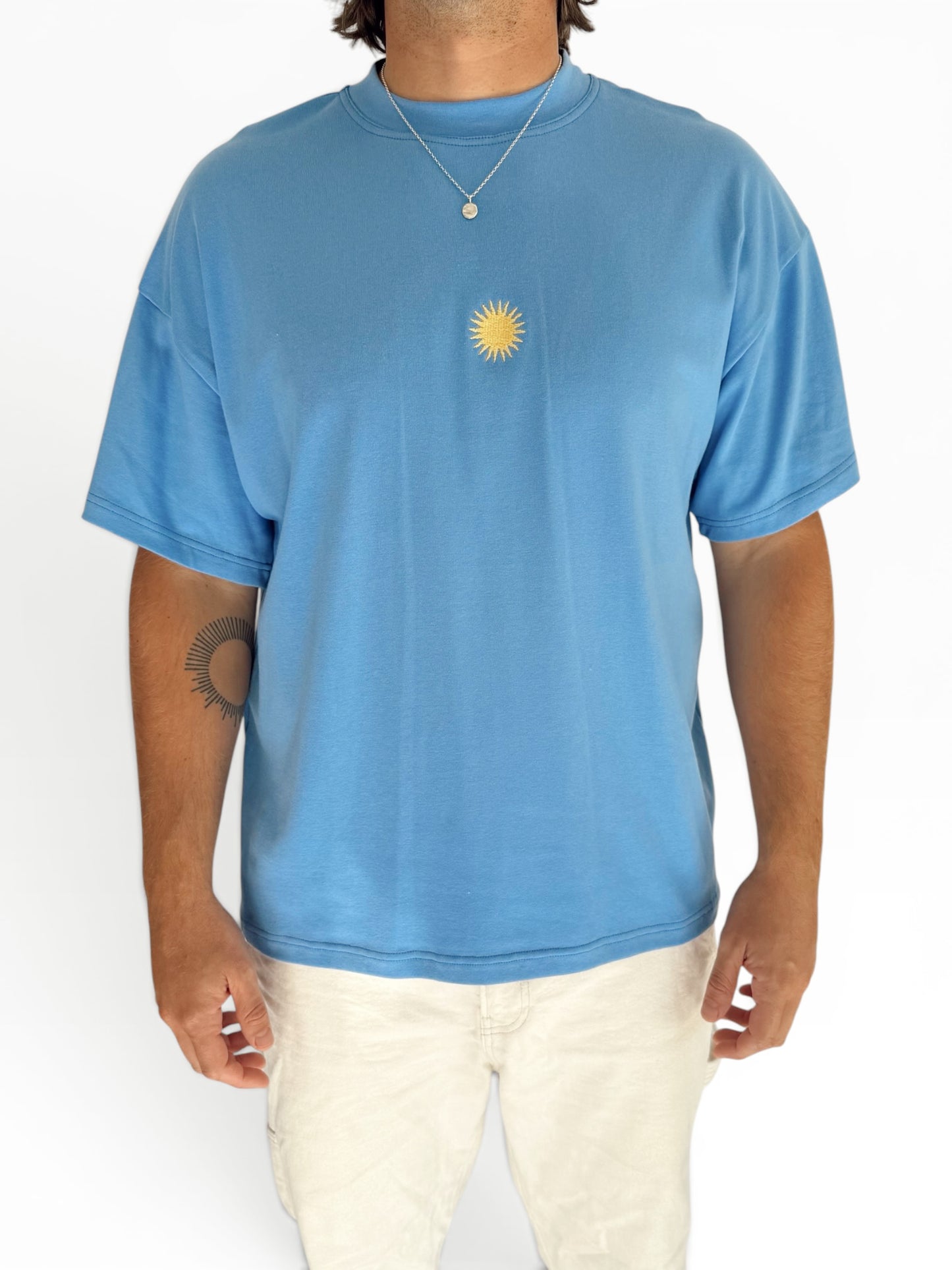 Unisex Sunburst Short Tee (Blue)