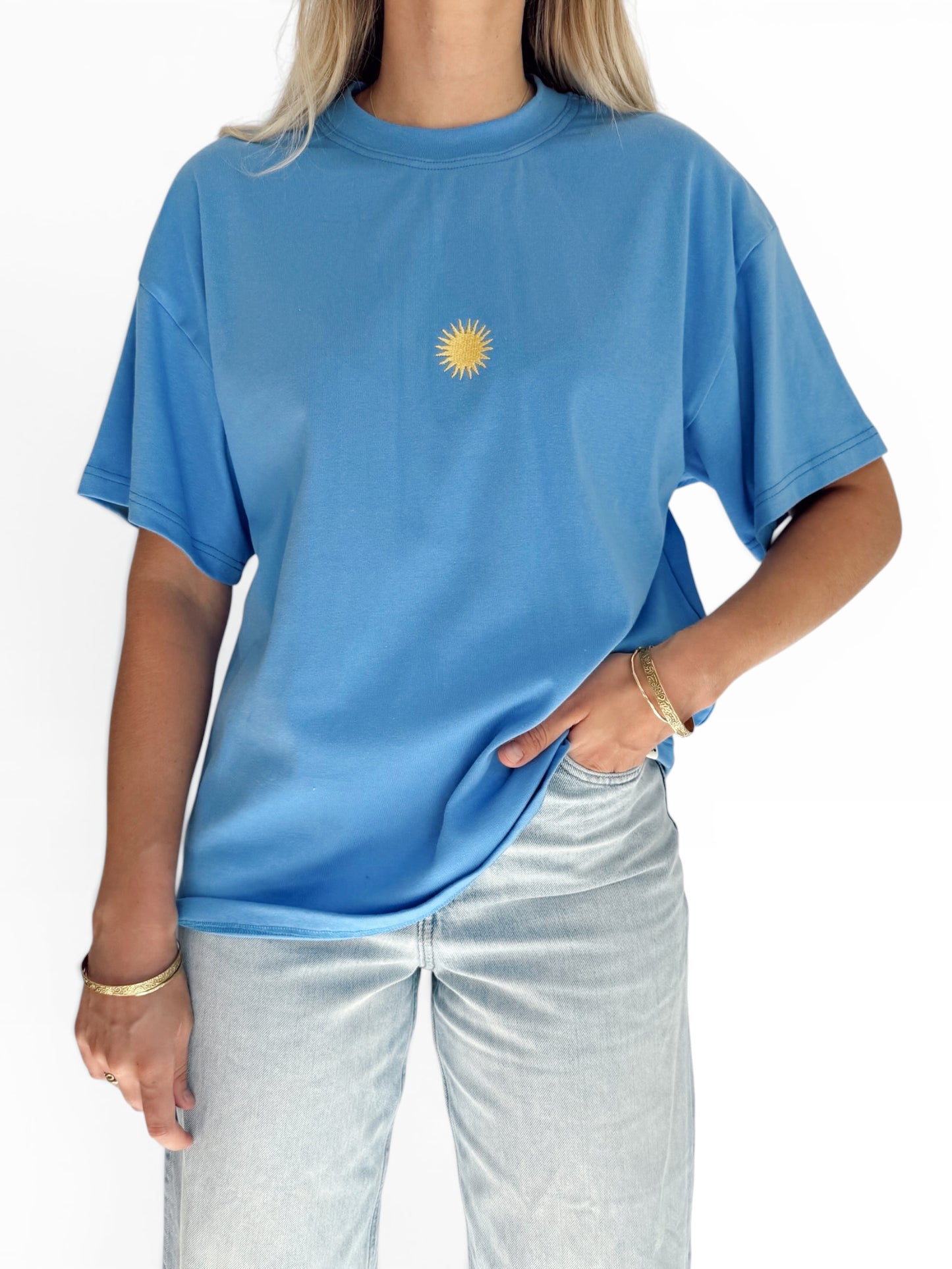 Unisex Sunburst Short Tee (Blue)