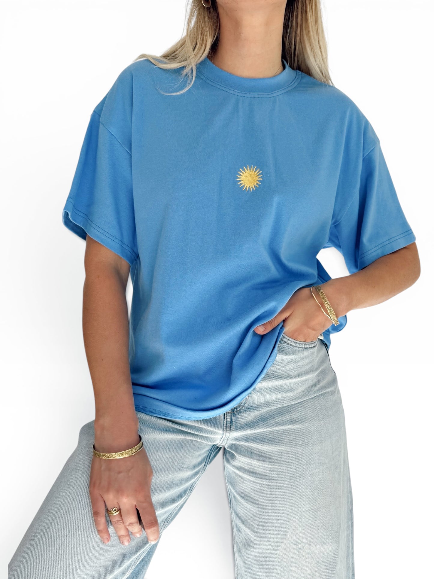 Unisex Sunburst Short Tee (Blue)