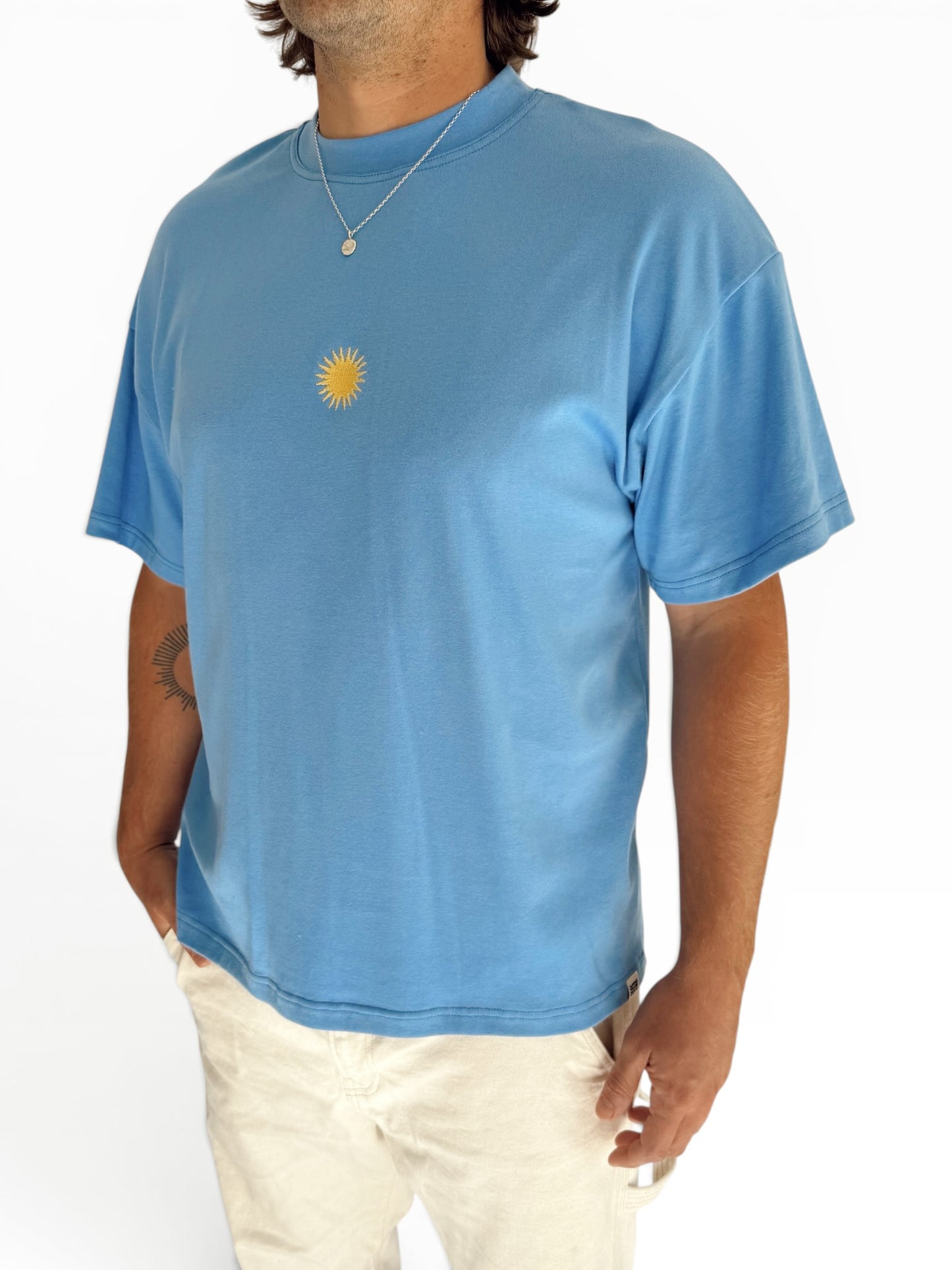 Unisex Sunburst Short Tee (Blue)