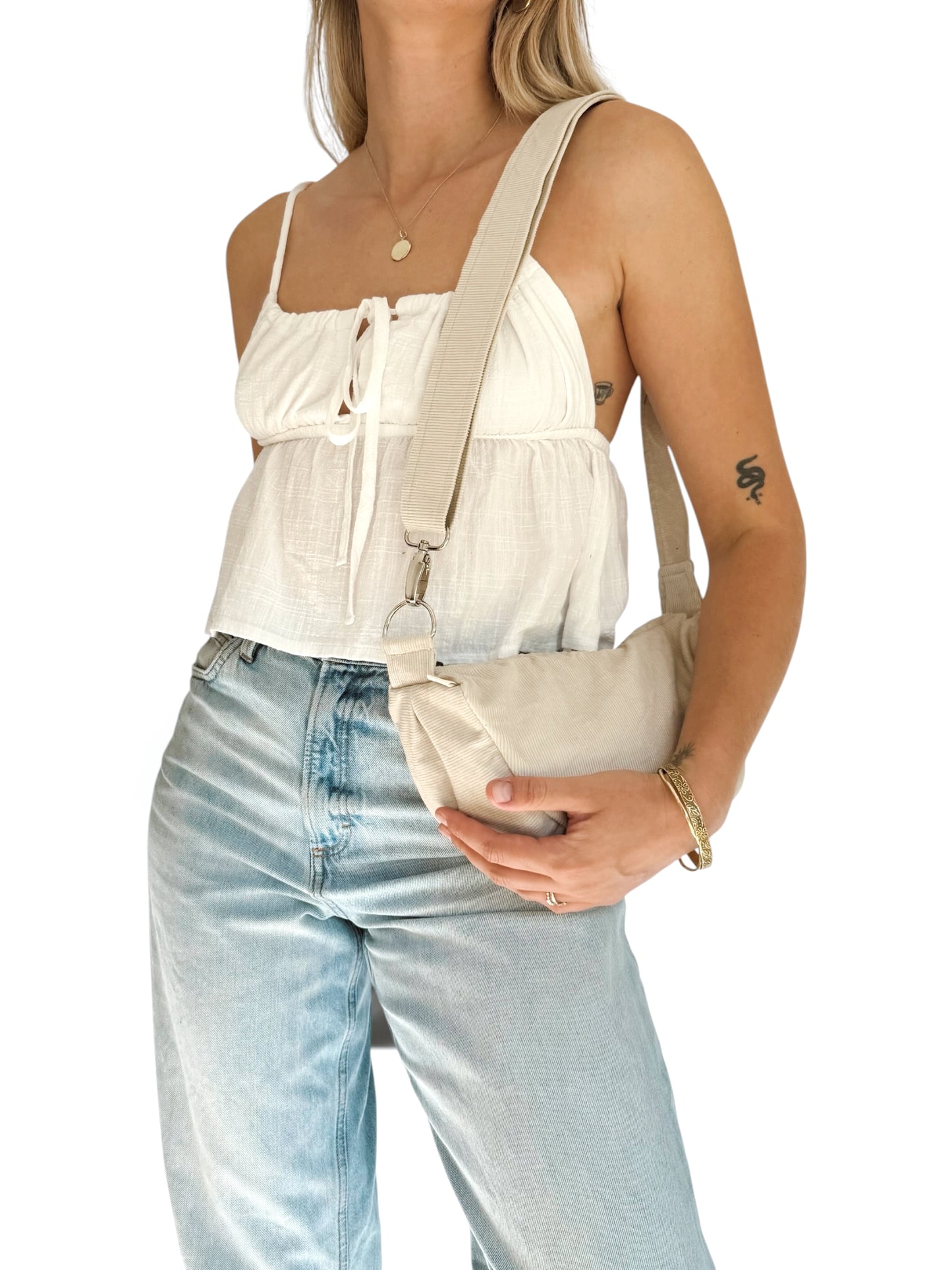 Beach Bum Bag (Ivory Corduroy)